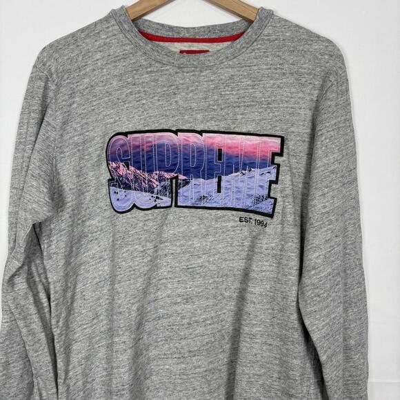 Supreme Gray Long Sleeve Mountain Logo t-Shirt - Picture 4 of 9